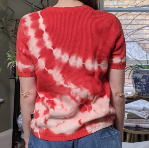 Stussy Tie-Dye Short Sleeve Heavyweight Knit Sweater - Picture 3 of 8
